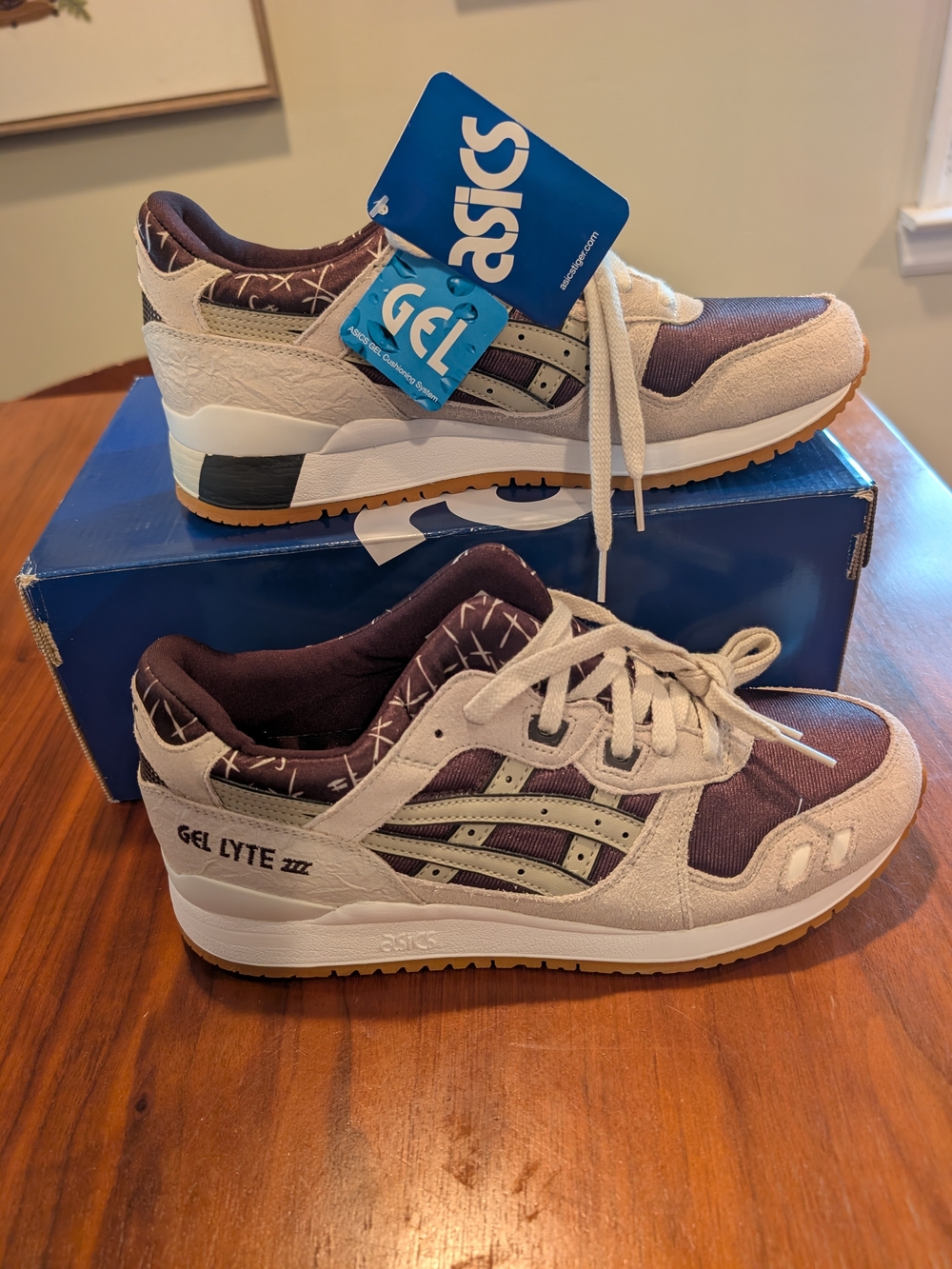 ASICS Gel-Lyte III Romance Valentine Chocolate Men’s 9.5 H503Q-6205 NWT